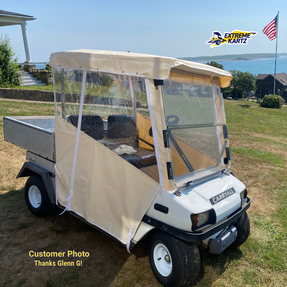 Club Car Carryall I & II RedDot® 3-Sided Ivory Vinyl Enclosure