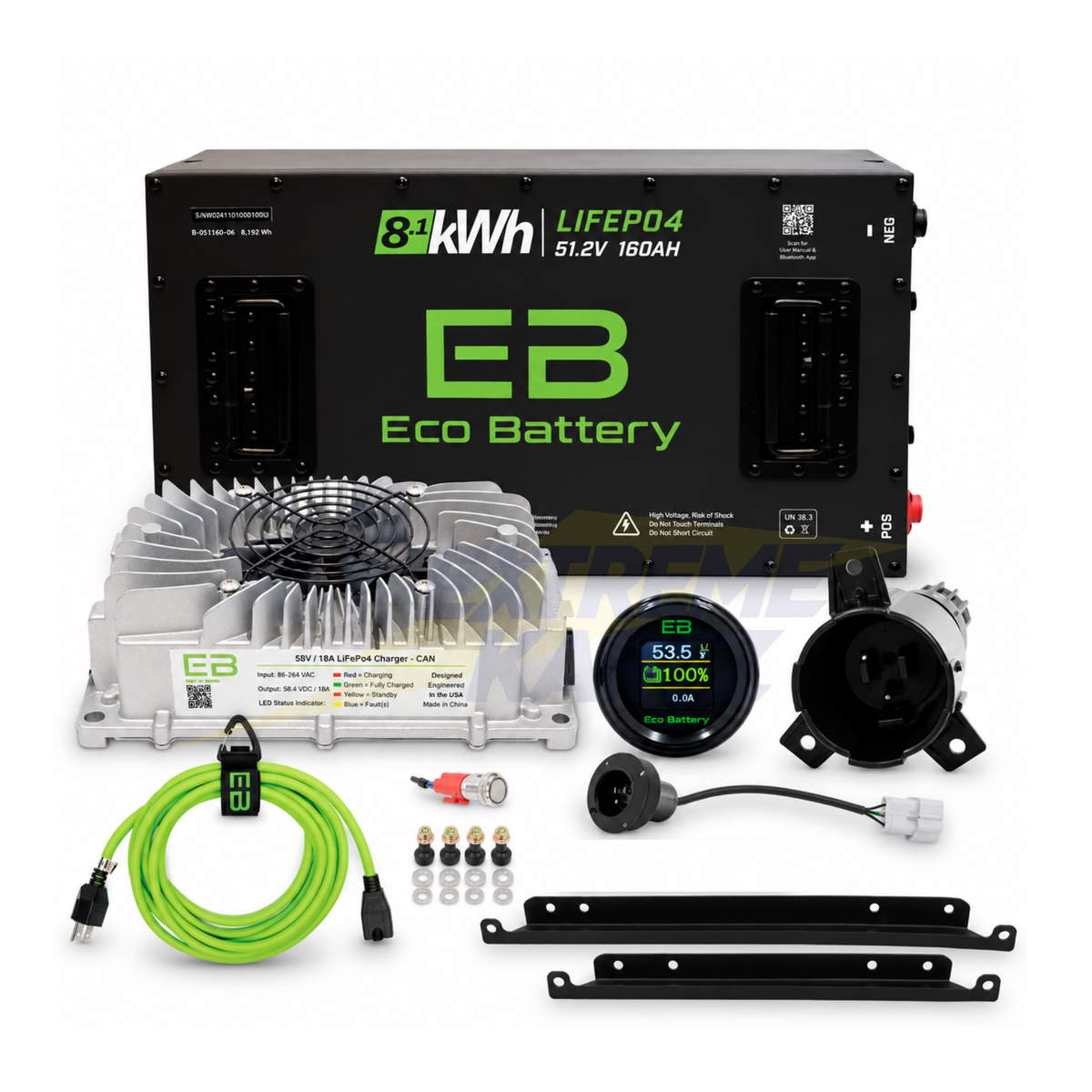 Eco Battery 48v 160ah Lithium Bundle Kit - Select your Cart