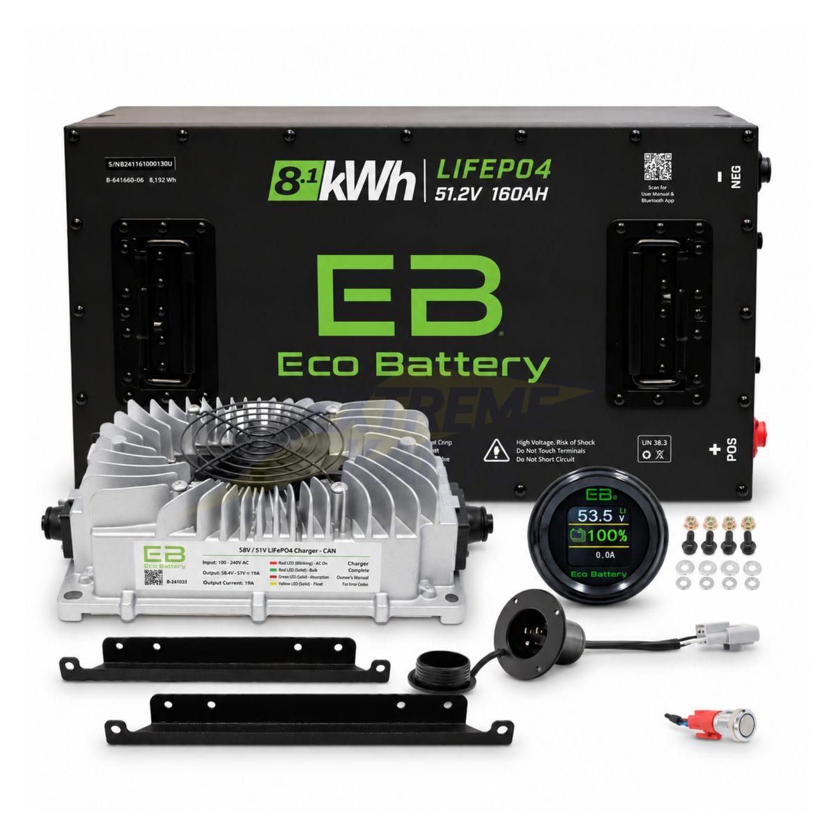Eco Battery 48v 160ah Lithium Bundle Kit - Select your Cart