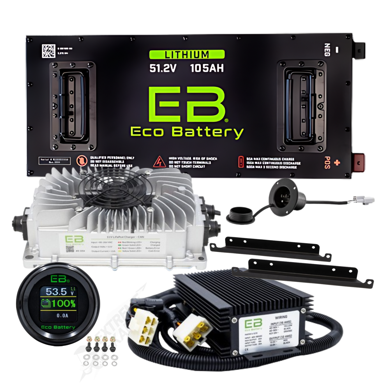 Eco Battery 48v 105ah Skinny Lithium Battery Bundle