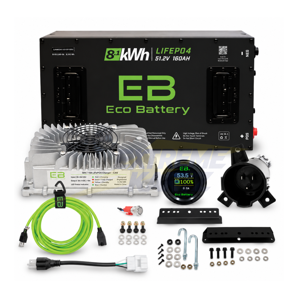 Eco Battery 48v 160ah Lithium Bundle Kit - Select your Cart