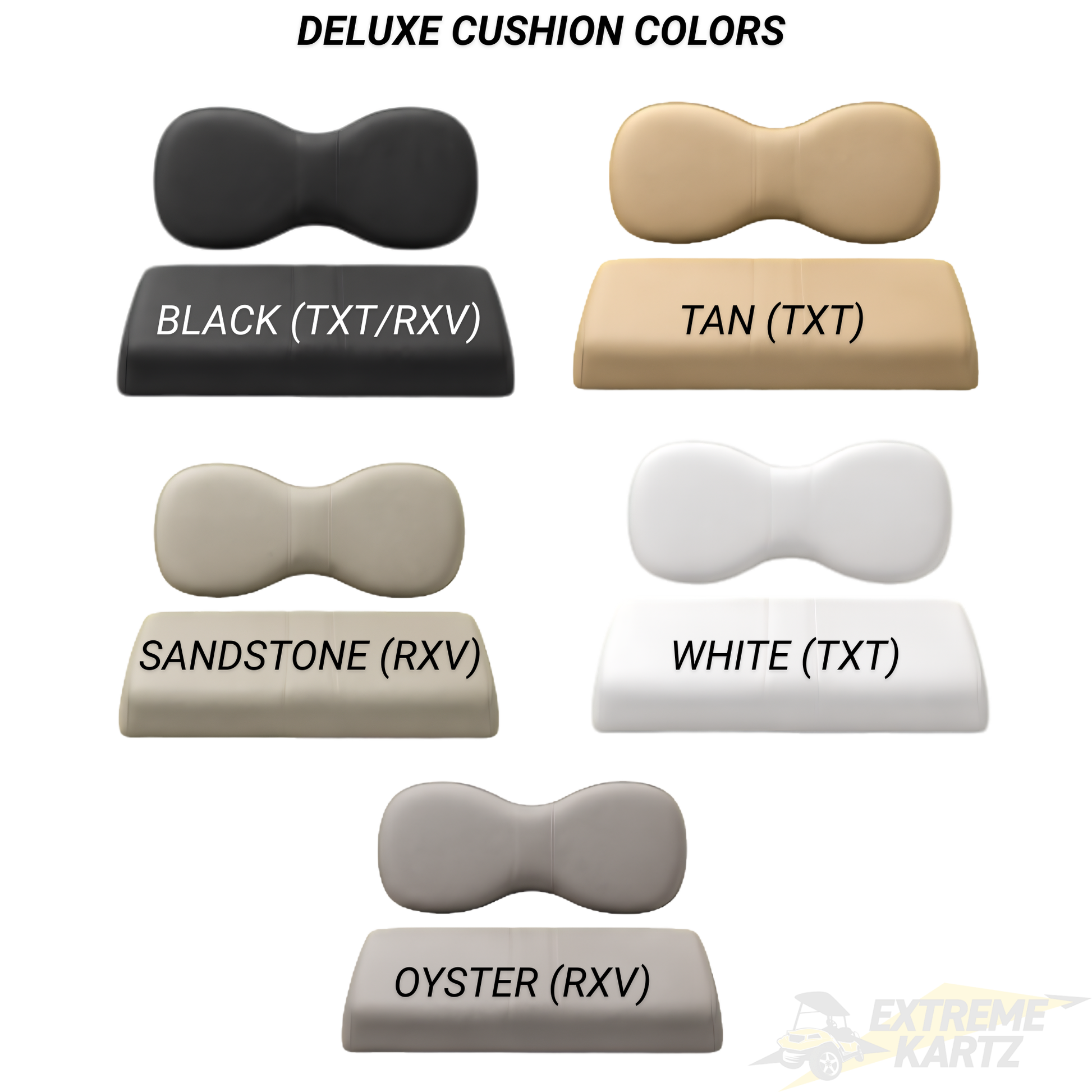 MadJax Genesis 300 Aluminum Rear Seat Kit for E-Z-GO TXT & RXV  Standard / Deluxe Cushions