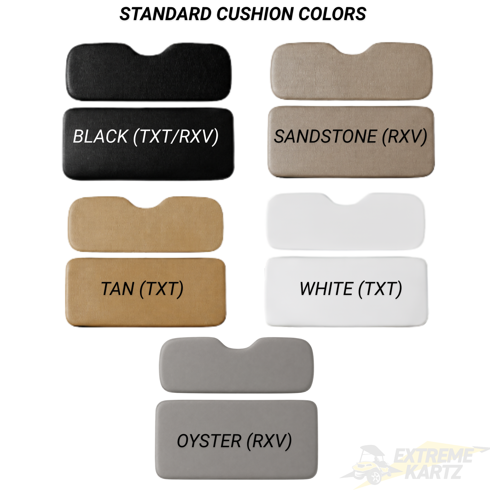 MadJax Genesis 300 Aluminum Rear Seat Kit for E-Z-GO TXT & RXV  Standard / Deluxe Cushions