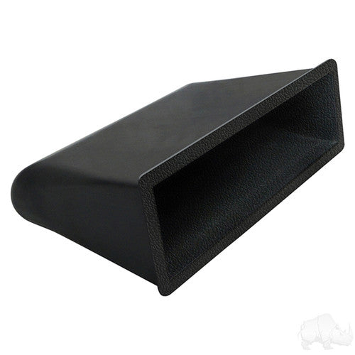 Textured plastic pocket designed for single DIN stereo receiver cut-outs on RHOX deluxe dashes.