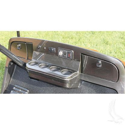 Dash, Carbon Fiber, E-Z-Go TXT 96-13 includes mounting hardware and keys for locking doors