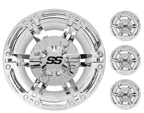 Wheel Cover, SET OF 4, 8" Daytona Chrome