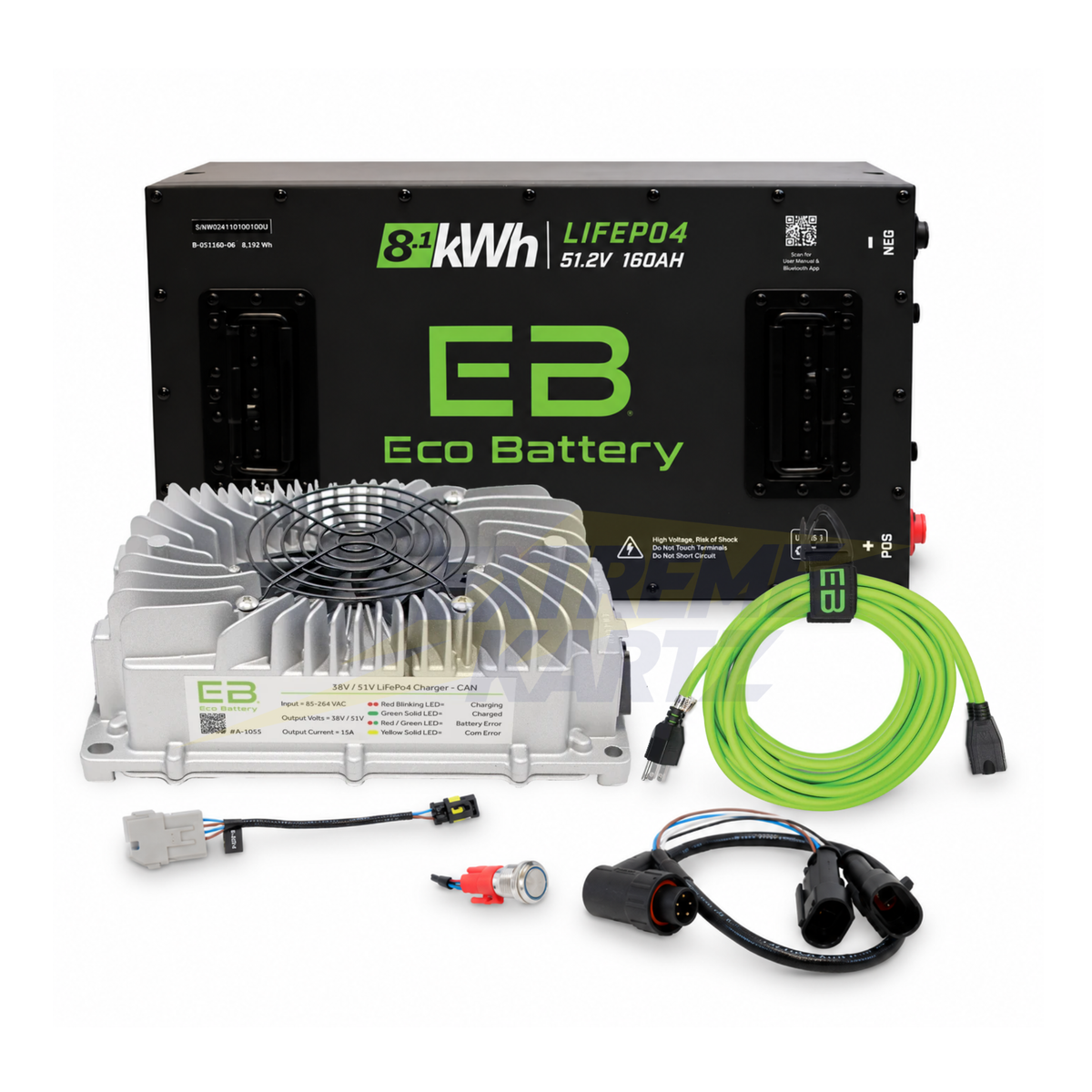 Eco Battery 48v 160ah Lithium Bundle Kit - Select your Cart
