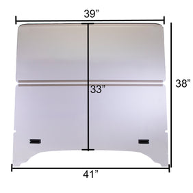 EZGO TXT Folding Clear 1/4” Windshield for Storm Body Kits with 3/4” Struts