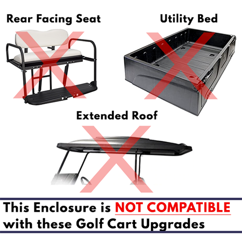 Doorworks 2 Passenger 4 Sided Over the Top Enclosure - Yamaha- Black