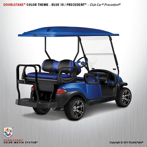 Doubletake Complete Golf Cart refurbish package for the Club Car Precedent in Blue