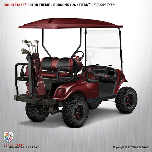 Doubletake complete EZ-GO TXT Golf Cart Refurbish Kit in Burgundy