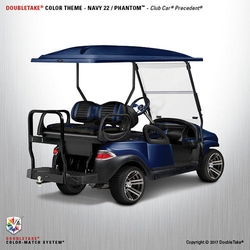 Doubletake Complete Golf Cart refurbish package for the Club Car Precedent in Navy