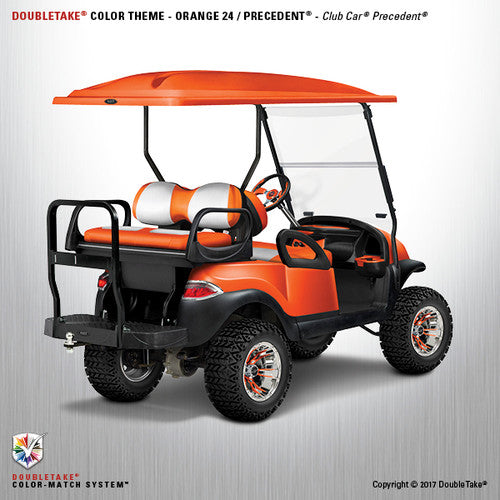 Doubletake Complete Golf Cart refurbish package for the Club Car Precedent in Orange