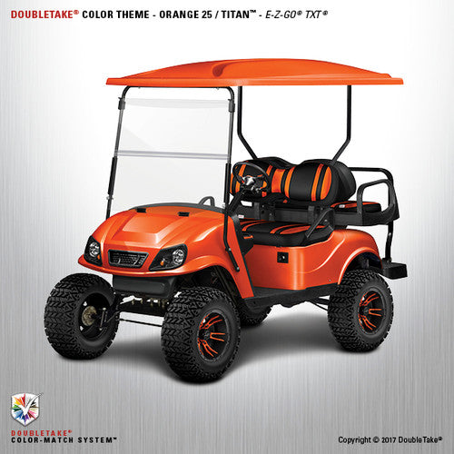 Doubletake complete EZ-GO TXT Golf Cart Refurbish Kit in Orange