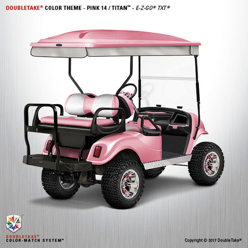 Doubletake complete EZ-GO TXT Golf Cart Refurbish Kit in Pink