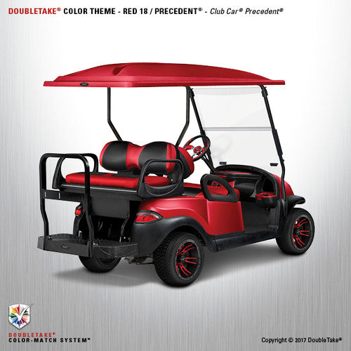 Doubletake Complete Golf Cart refurbish package for the Club Car Precedent in Red