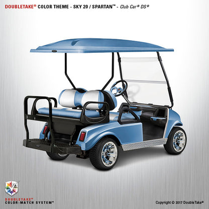 Doubletake Complete Golf Cart refurbish package for the Club Car Precedent in Sky (Spartan Body Shown)