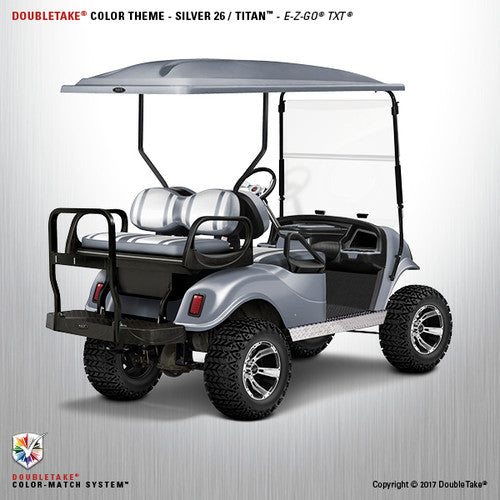 Doubletake complete EZ-GO TXT Golf Cart Refurbish Kit in Silver