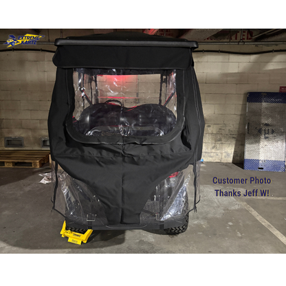 Rear view of DoubleTake 4 Passenger Enclosure for 80-inch top.