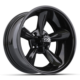 GTW Godfather Wheel, 12X7 Black – wheel, angled view