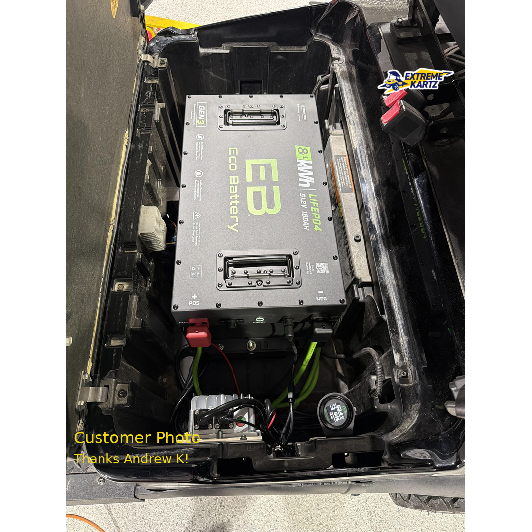 Eco Battery 48v 160ah Lithium Bundle Kit – Club Car Precedent 09+, Tempo, or Onward