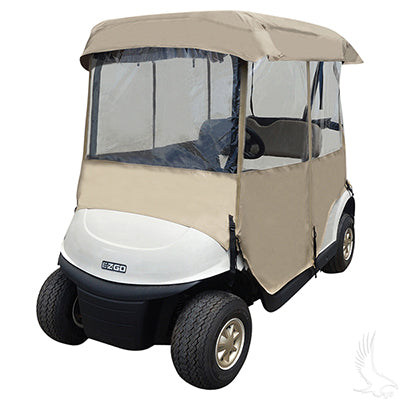 RHOX Deluxe Vinyl 4-Sided Golf Cart Enclosure - Tan