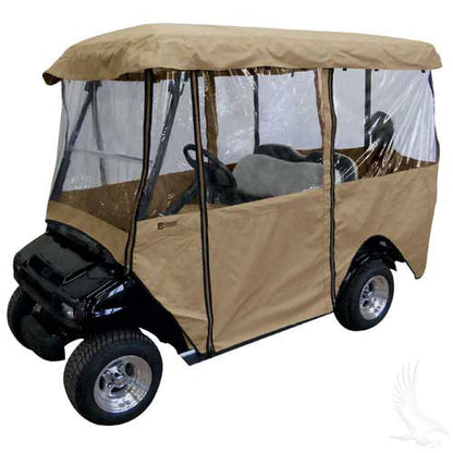 Enclosure, Deluxe 4 Sided, Carts with 80" Top Weather Protection