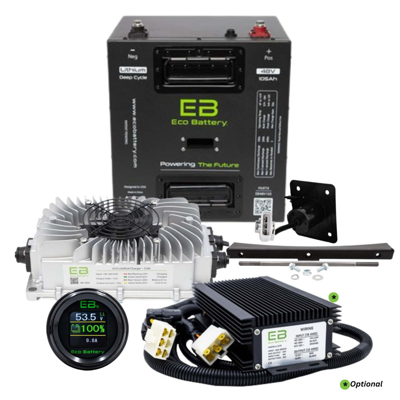 Eco Battery 48V 105Ah GEN2 Thru hole Bundle