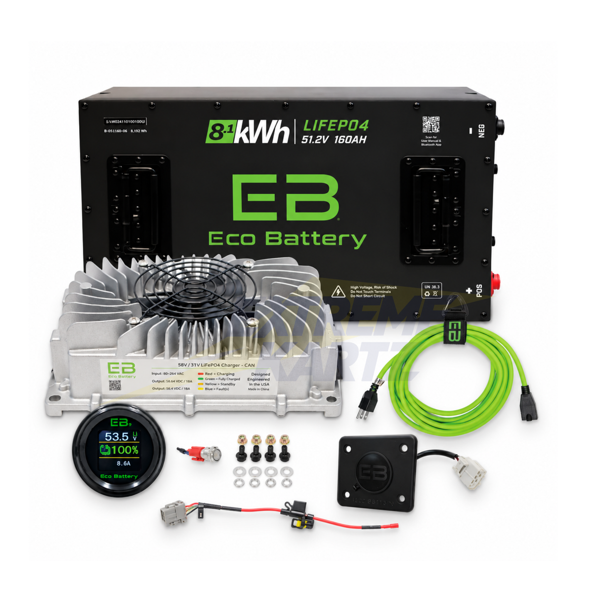Eco Battery 48v 160ah Lithium Bundle Kit - Select your Cart