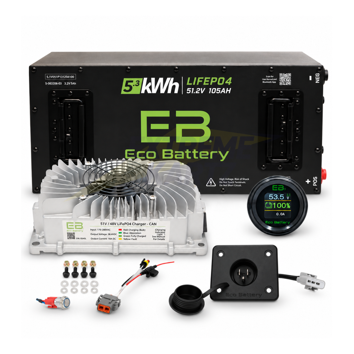 Eco Battery 48V 105Ah Skinny Bundle - Select your Cart