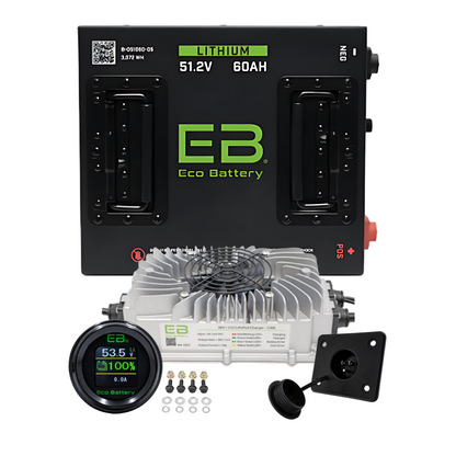 Eco Battery 48V 60Ah Lithium Bundle Kit with Charger