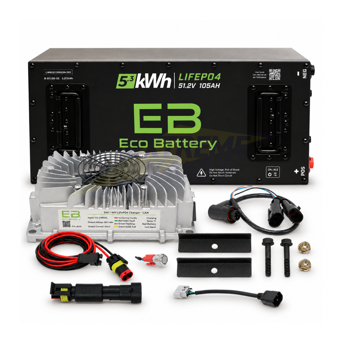 Eco Battery 48V 105Ah Skinny Bundle - Select your Cart