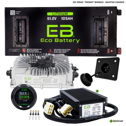 Eco Battery 48v 105ah Skinny GEN2 Lithium Battery Bundle