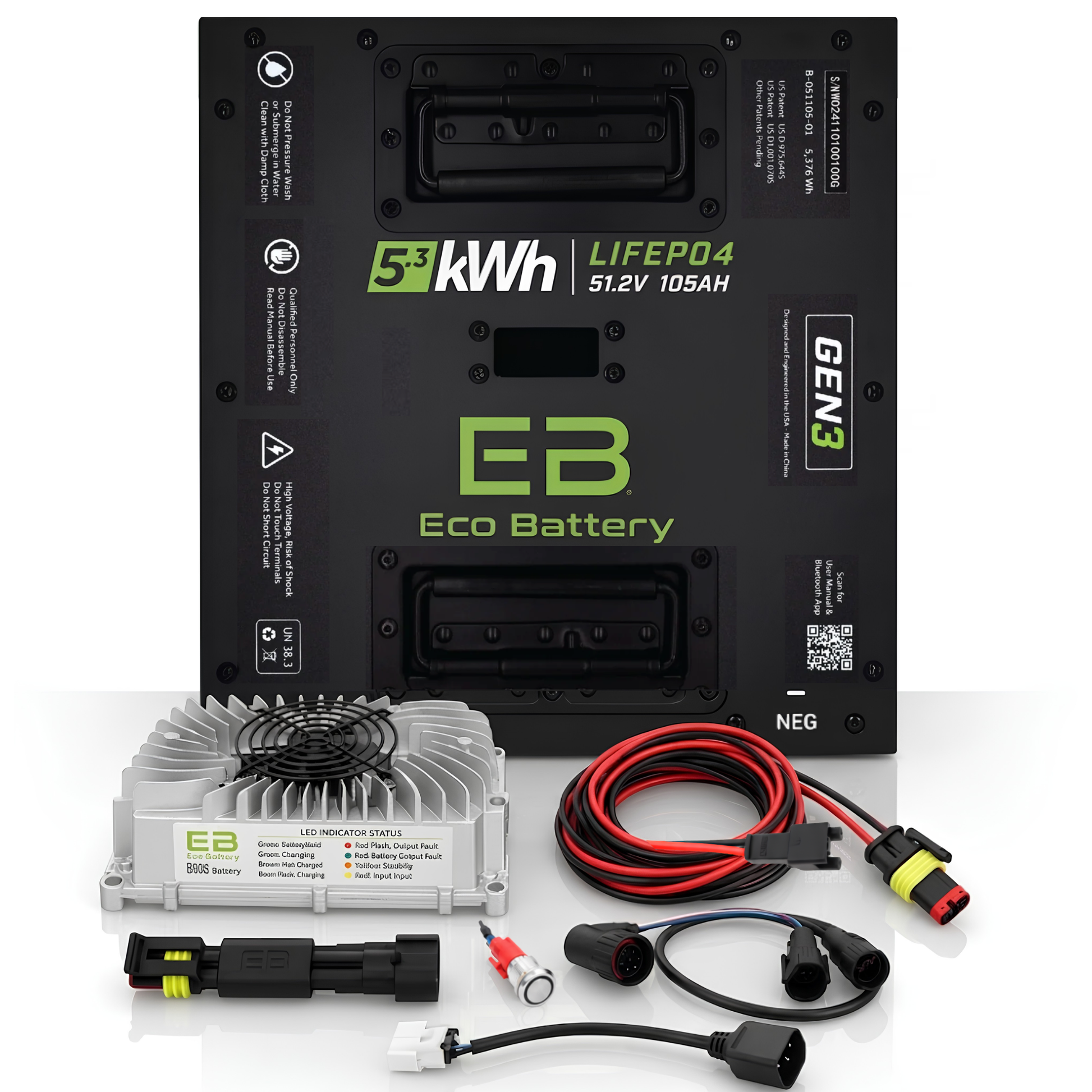 Eco Battery 48V 105Ah Thru-Hole Bundle - Select your Cart