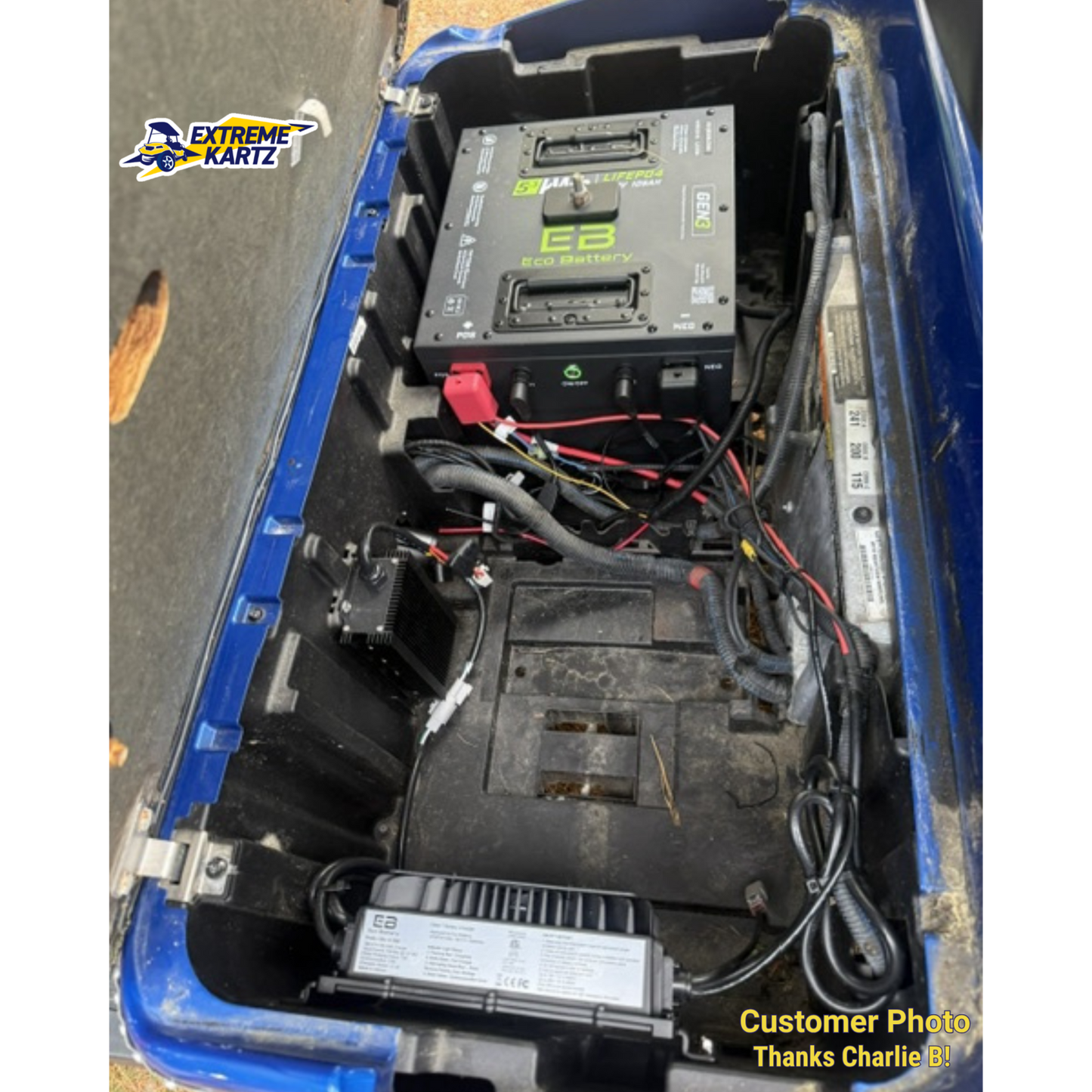 Eco Battery 48V 105Ah Thru-Hole Bundle – Club Car Precedent, Onward, or Tempo