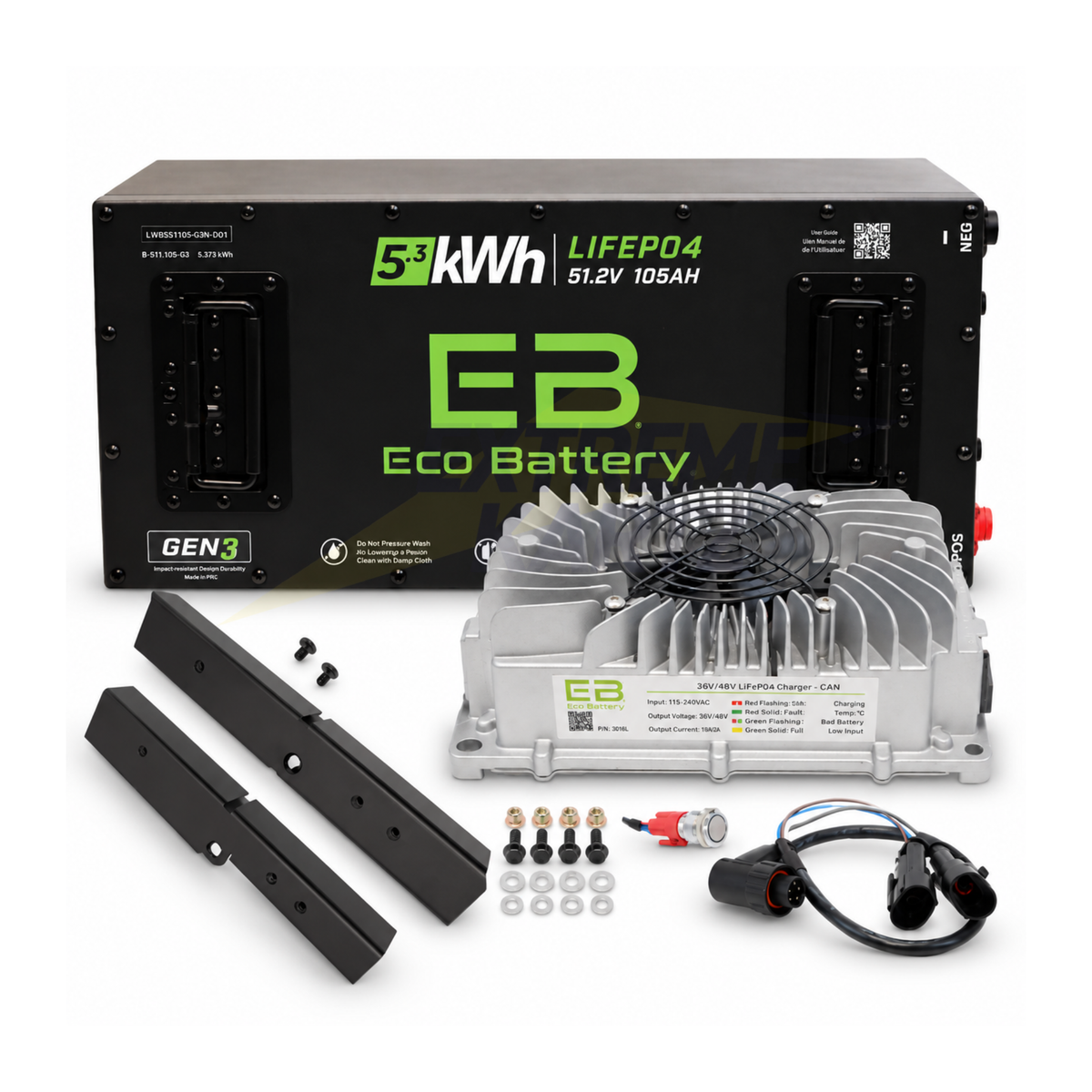 Eco Battery 48V 105Ah Skinny Bundle - Select your Cart