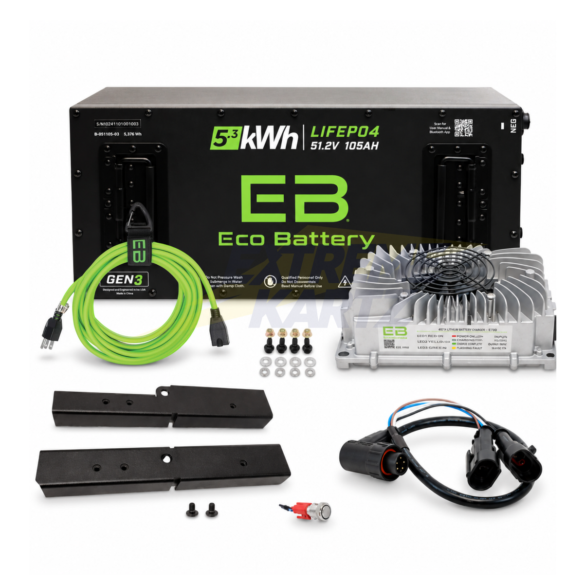 Eco Battery 48V 105Ah Skinny Bundle - Select your Cart