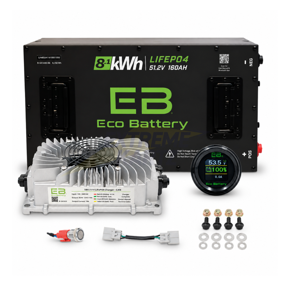 Eco Battery 48v 160ah Lithium Bundle Kit - Select your Cart