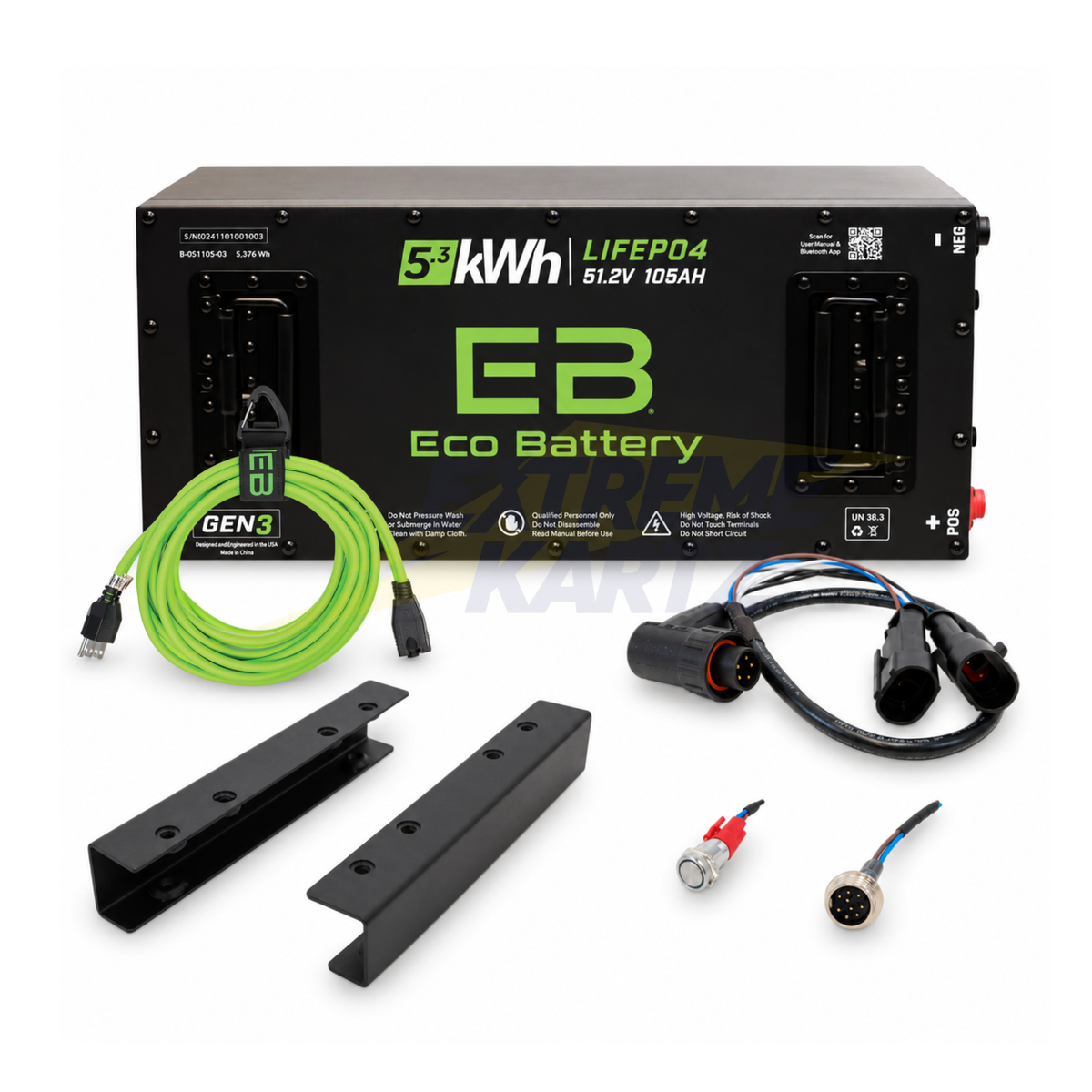 Eco Battery 48V 105Ah Skinny Bundle - Select your Cart