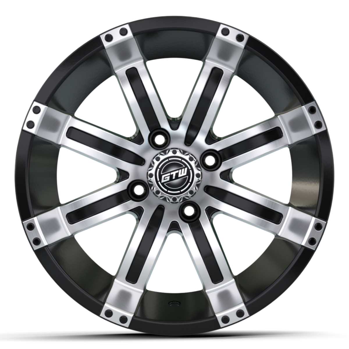 GTW Tempest 12x7 Machined Black Wheel