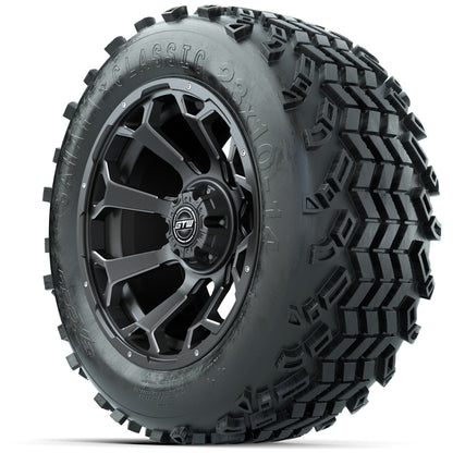 Set of (4) 14 Inch GTW Raven Matte Gray Wheels with Sahara Classic All Terrain Tires