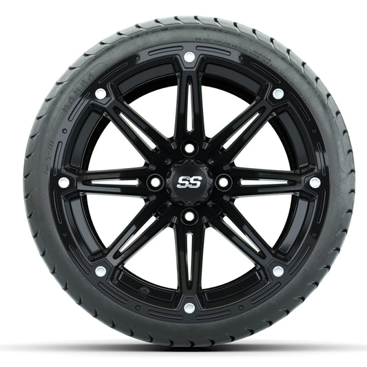 Set of (4) 14 in GTW Element Wheels with 225/30-14 Mamba Street Tires