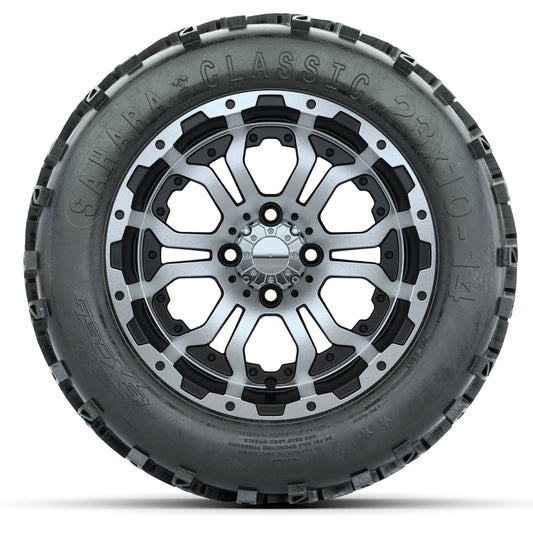 Set of (4) 14 in GTW Omega Wheels with 23x10-14 Sahara Classic All-Terrain Tires