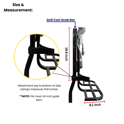 Dual Golf Bag Attachment for Club Car Onward, RHOX 500, DoubleTake Max 5, Madjax G250