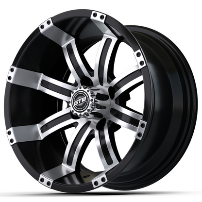 GTW Tempest 12x7 Machined Black Wheel