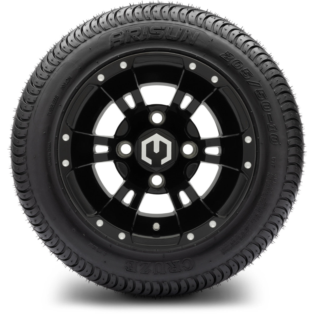 10" MODZ Ambush Glossy Black - Tire and Wheel Combo