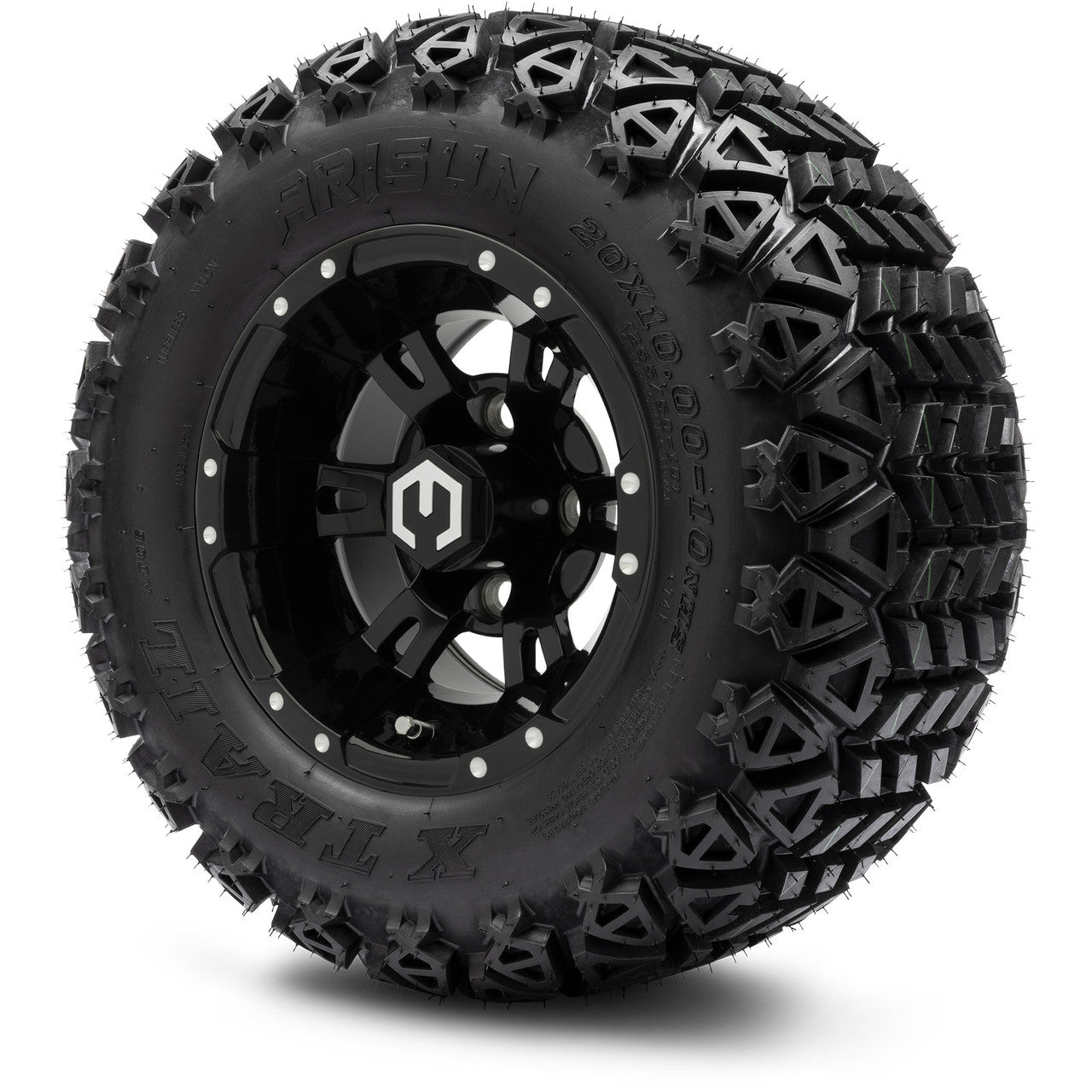 10" MODZ Ambush Glossy Black - Tire and Wheel Combo