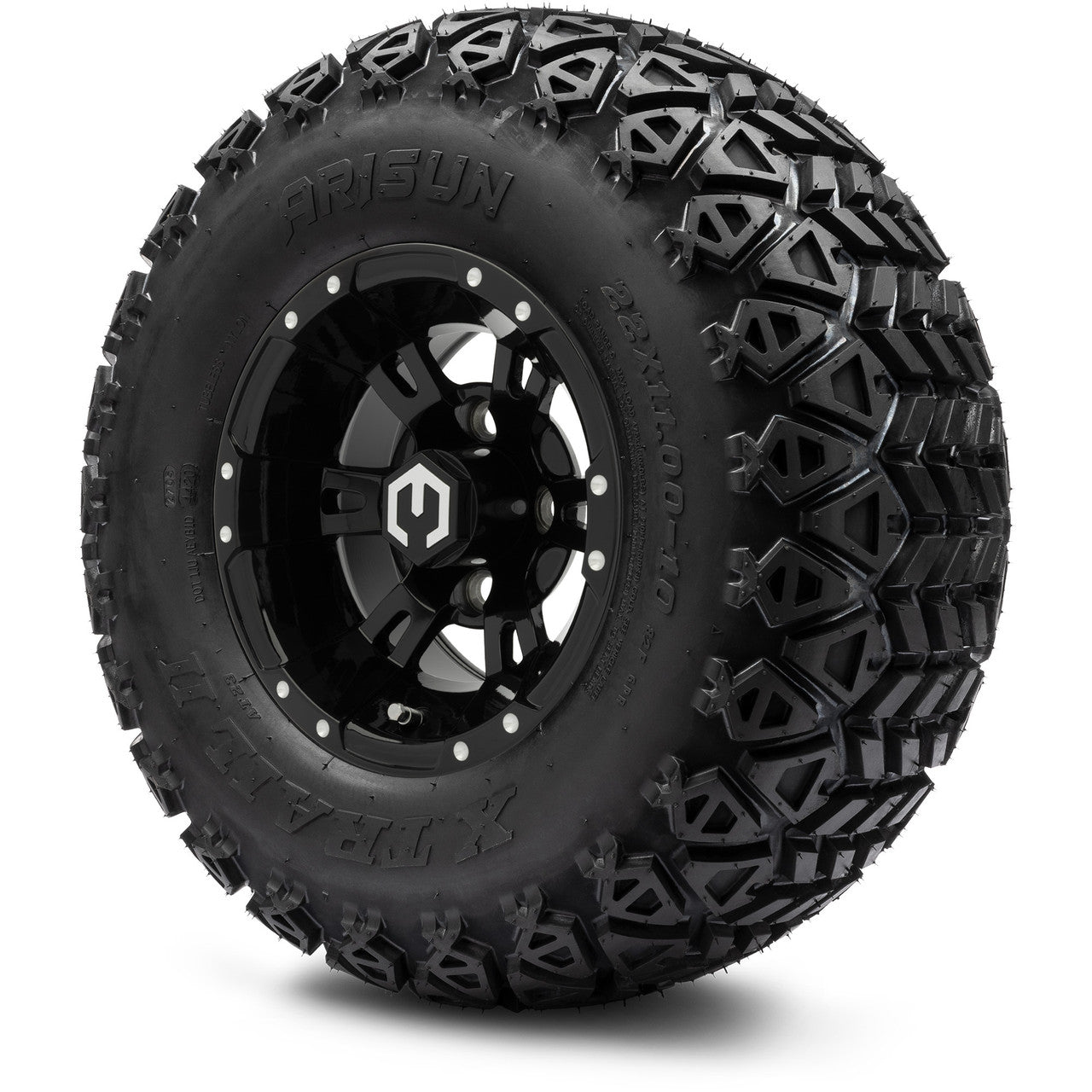 10" MODZ Ambush Glossy Black - Tire and Wheel Combo