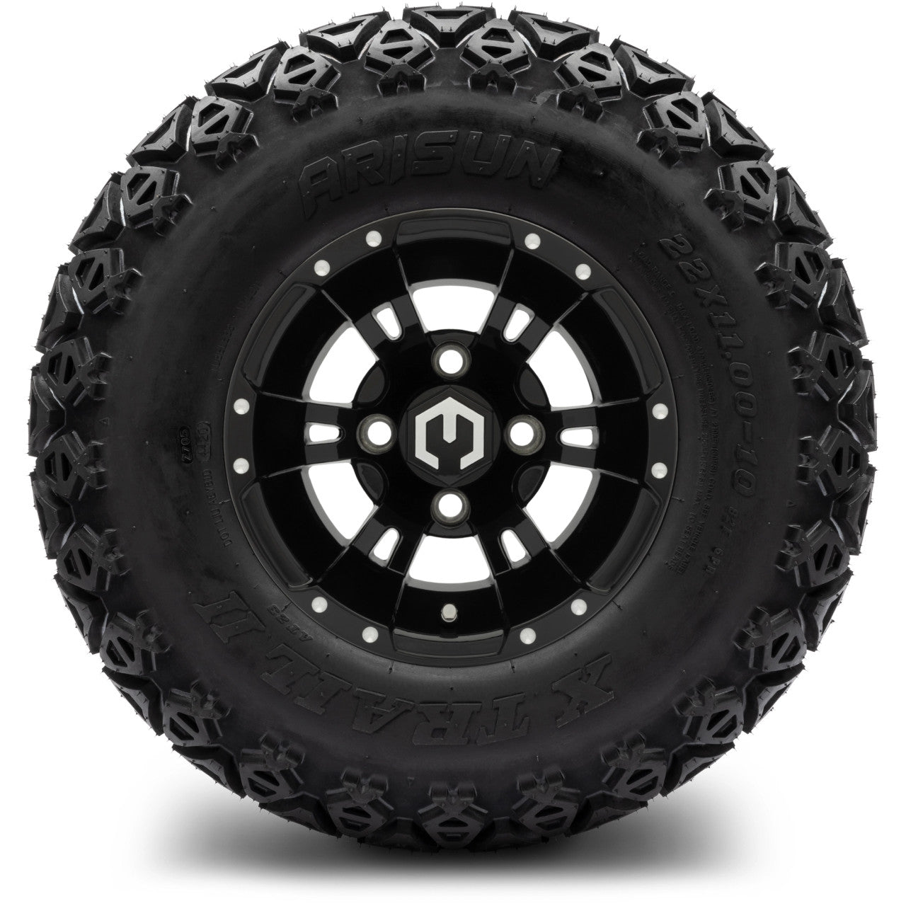 10" MODZ Ambush Glossy Black - Tire and Wheel Combo