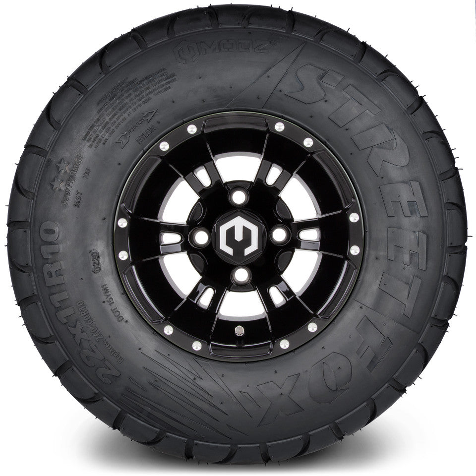 10" MODZ Ambush Glossy Black - Tire and Wheel Combo